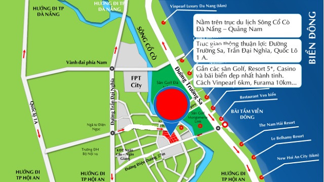 Coco City có vị trí tốt
